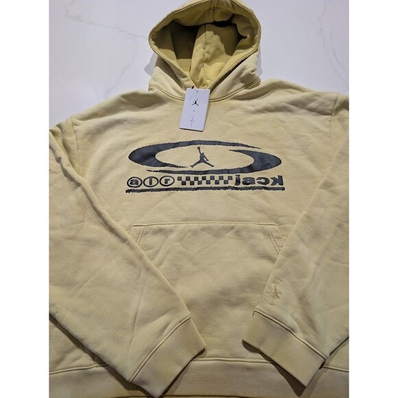 Jordan x Travis Scott Cactus Jack Pullover Hoodie Celery FQ7821-308 Size Large - Picture 2 of 9